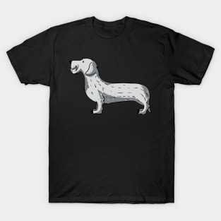 Dachshund Rough Dachshund Vintage Guardian Angel T-Shirt